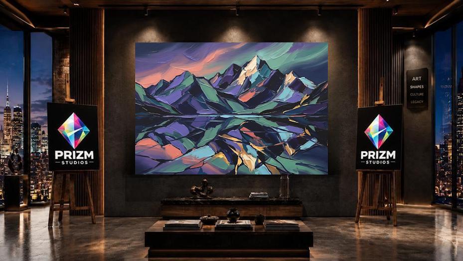 Mountain Wall Art | Colorful Landscape Canvas Print | Cabin Wall Decor — Poster wall art