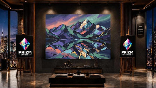 Mountain Wall Art | Colorful Landscape Canvas Print | Cabin Wall Decor — Poster wall art