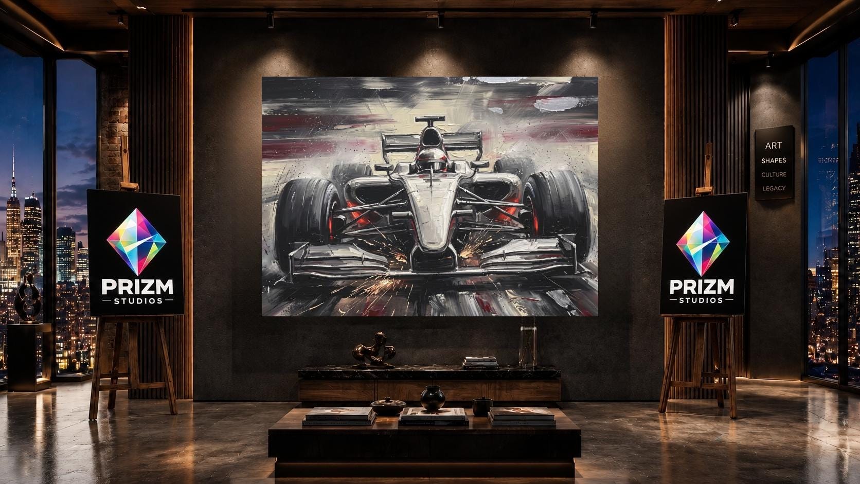 Race Car Wall Art | Formula Car Canvas | Motorsport Decor for Office or Man Cave — Poster wall art