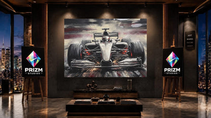 Race Car Wall Art | Formula Car Canvas | Motorsport Decor for Office or Man Cave — Poster wall art