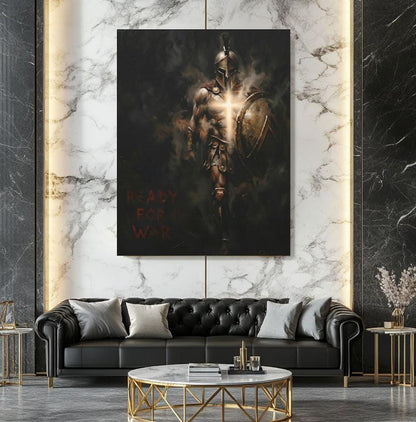 Armor of God Wall Art | Christian Warrior Canvas | Spiritual Warfare Decor for Office or Man Cave — Framed Print wall art