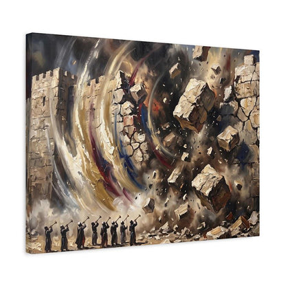 Walls of Jericho Wall Art | Joshua Bible Canvas | Christian Home Decor — Canvas wall art