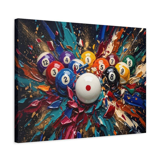 Pool Table Wall Art | Billiards Canvas Print | Game Room Decor — Canvas wall art
