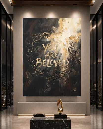 You Are Beloved Wall Art | Christian Canvas Print | Inspirational Faith Decor — Framed Print wall art