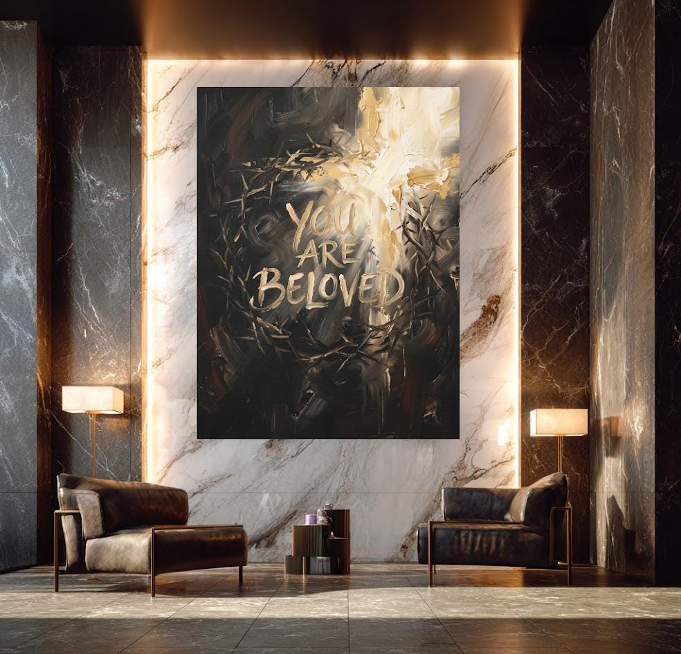 You Are Beloved Wall Art | Christian Canvas Print | Inspirational Faith Decor — Framed Print wall art