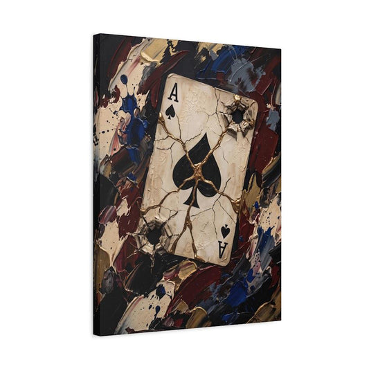 Ace of Spades Wall Art | Poker Room Decor | Casino Canvas Print — Canvas wall art