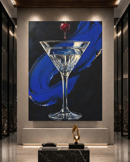 Martini Wall Art | Cocktail Canvas | Modern Home Bar Decor — Poster wall art