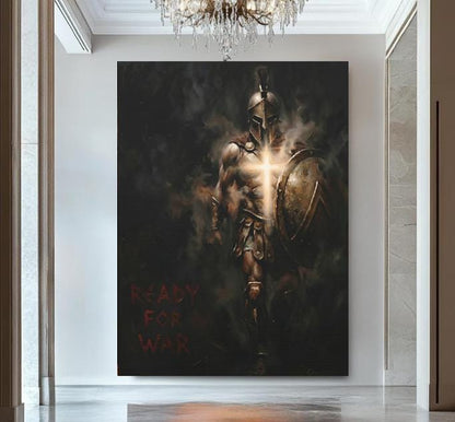 Armor of God Wall Art | Christian Warrior Canvas | Spiritual Warfare Decor for Office or Man Cave — Poster wall art