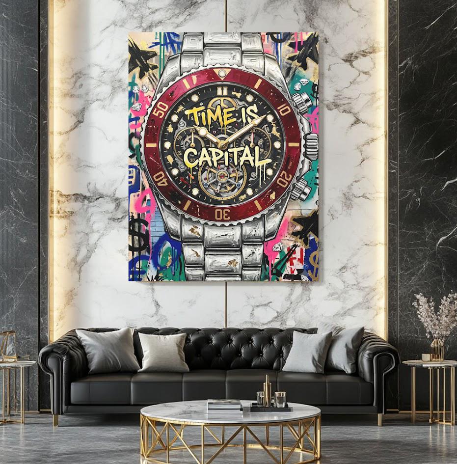 Watch Wall Art | Motivational Business Canvas | Masculine Office Decor — Framed Print wall art