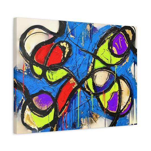 Abstract Graffiti Wall Art | Colorful Geometric Canvas | Modern Maximalist Decor — Canvas wall art