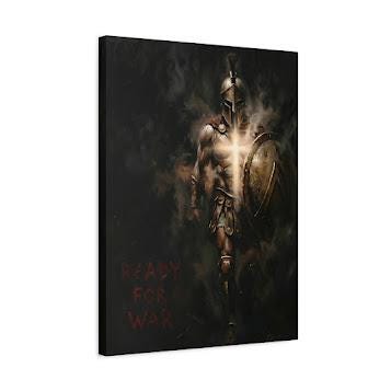 Armor of God Wall Art | Christian Warrior Canvas | Spiritual Warfare Decor for Office or Man Cave — Canvas wall art