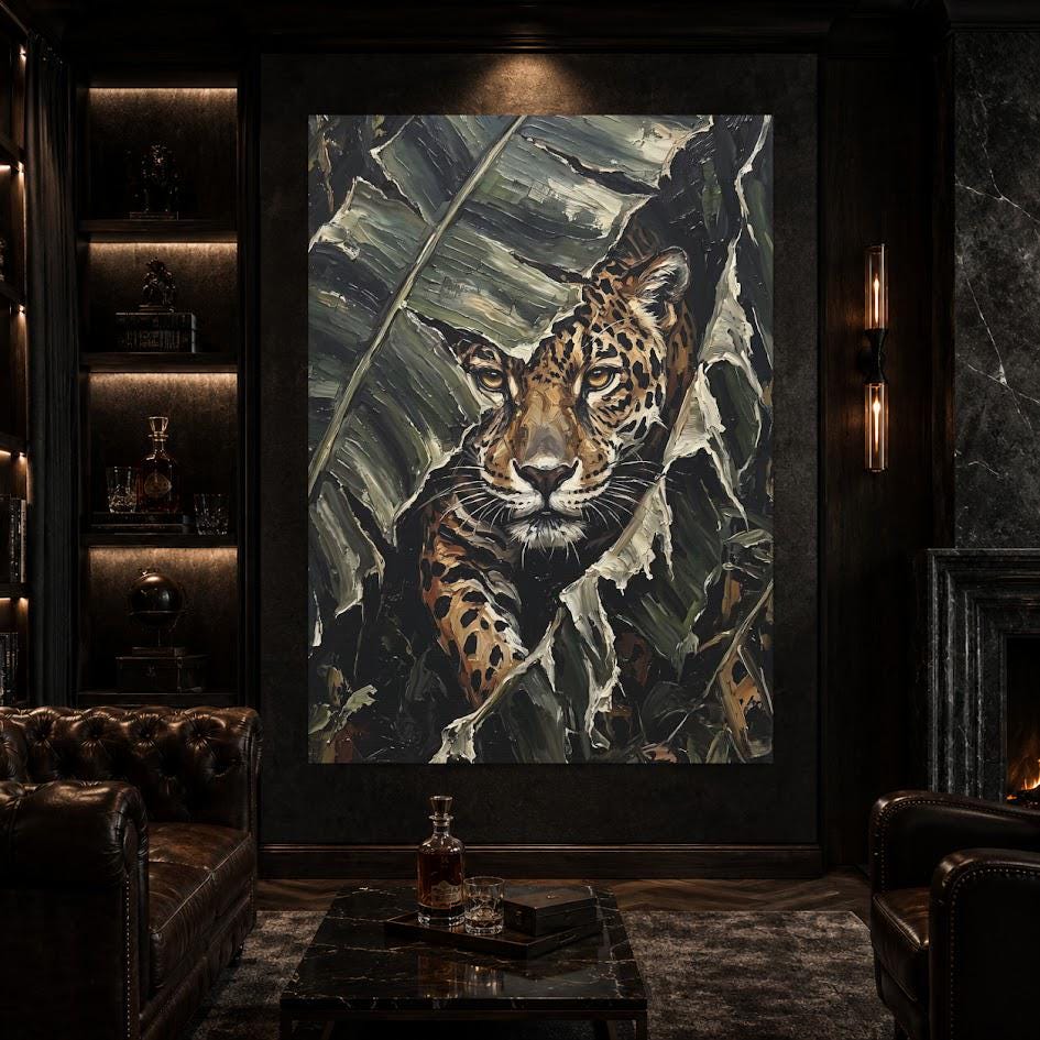Jaguar Wall Art | Jungle Wildlife Canvas | Big Cat Decor — Poster wall art