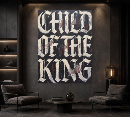 Child of the King Wall Art | Christian Canvas | Masculine Faith Decor — Framed Print wall art
