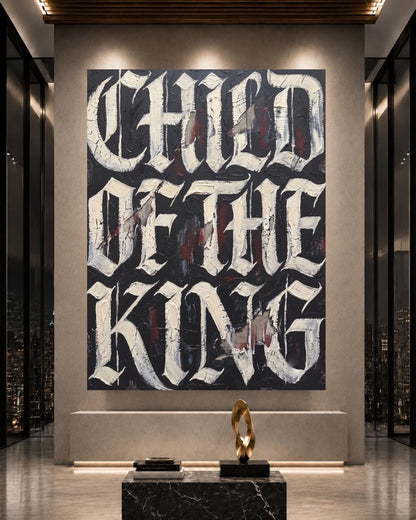 Child of the King Wall Art | Christian Canvas | Masculine Faith Decor — Framed Print wall art