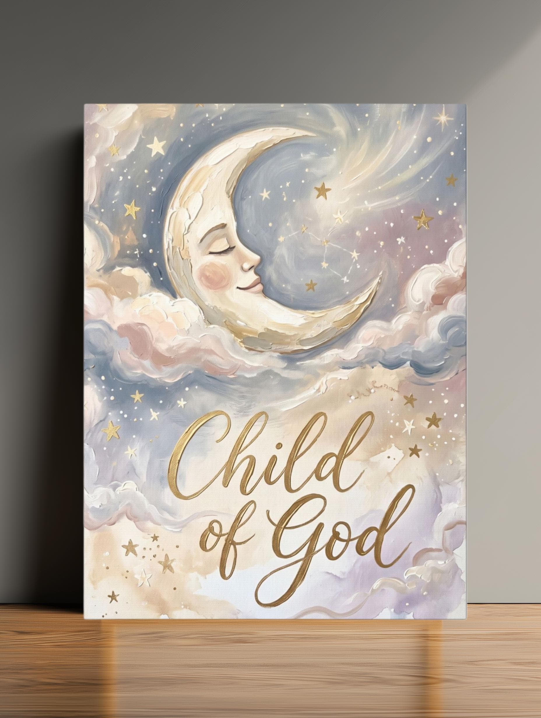 Child of God Wall Art | Christian Nursery Canvas | Baby Room Decor — Poster wall art