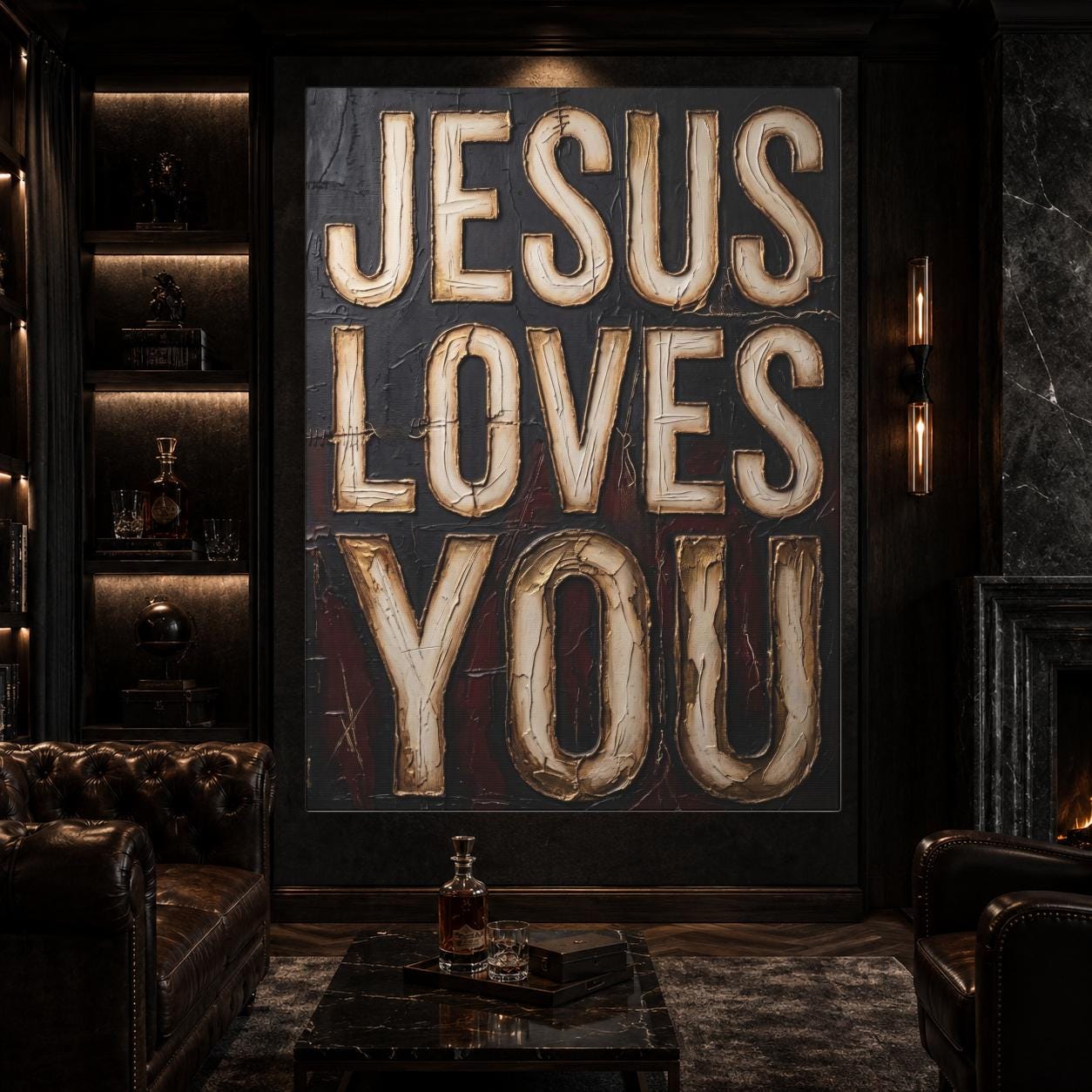 Jesus Loves You Wall Art | Christian Canvas | Faith Home Decor — Framed Print wall art