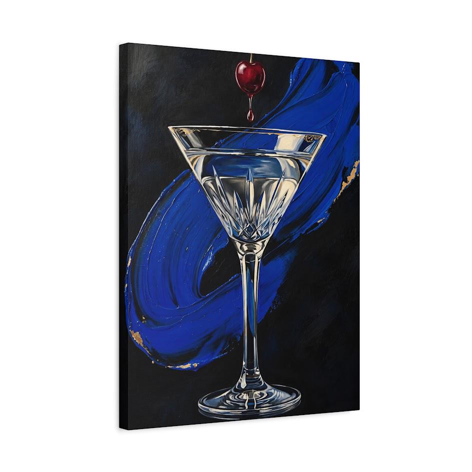 Martini Wall Art | Cocktail Canvas | Modern Home Bar Decor — Canvas wall art