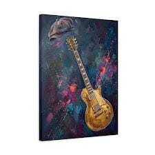 Electric Guitar Wall Art | Music Studio Decor | Rock N Roll Canvas — Canvas wall art