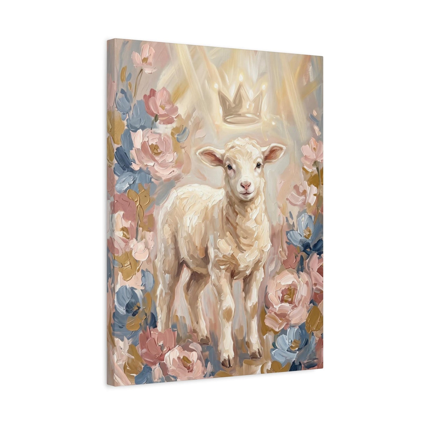 Lamb Wall Art | Christian Nursery Canvas | Baby Room Decor — Canvas wall art