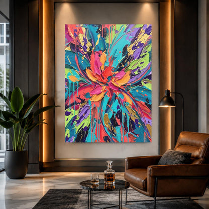 Abstract Wall Art | Colorful Modern Canvas | Living Room Decor — Framed Print wall art