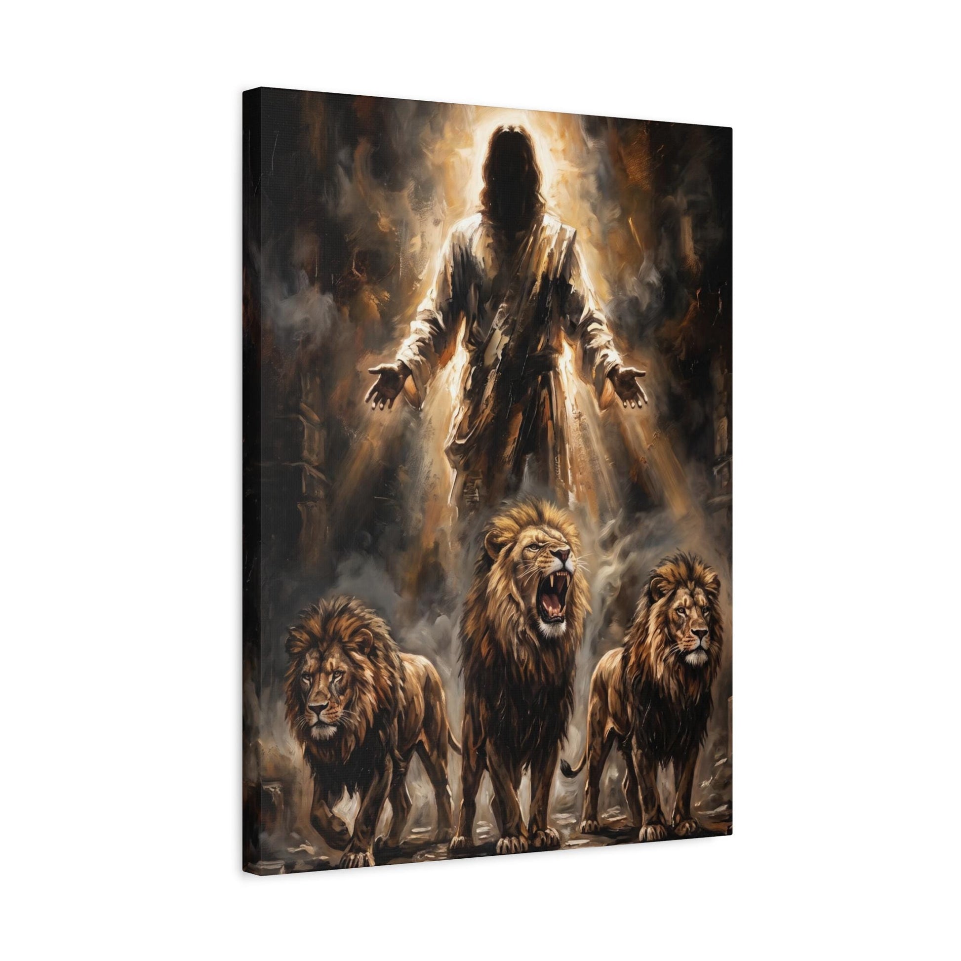 Lion of Judah Wall Art | Jesus Canvas | Masculine Christian Decor — Canvas wall art