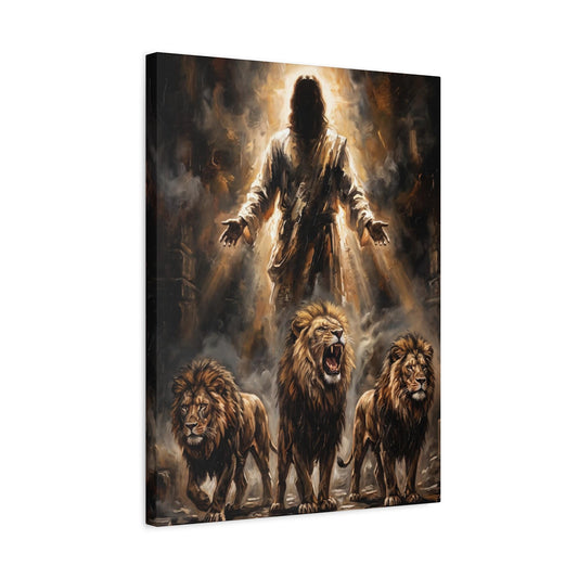 Lion of Judah Wall Art | Jesus Canvas | Masculine Christian Decor — Canvas wall art