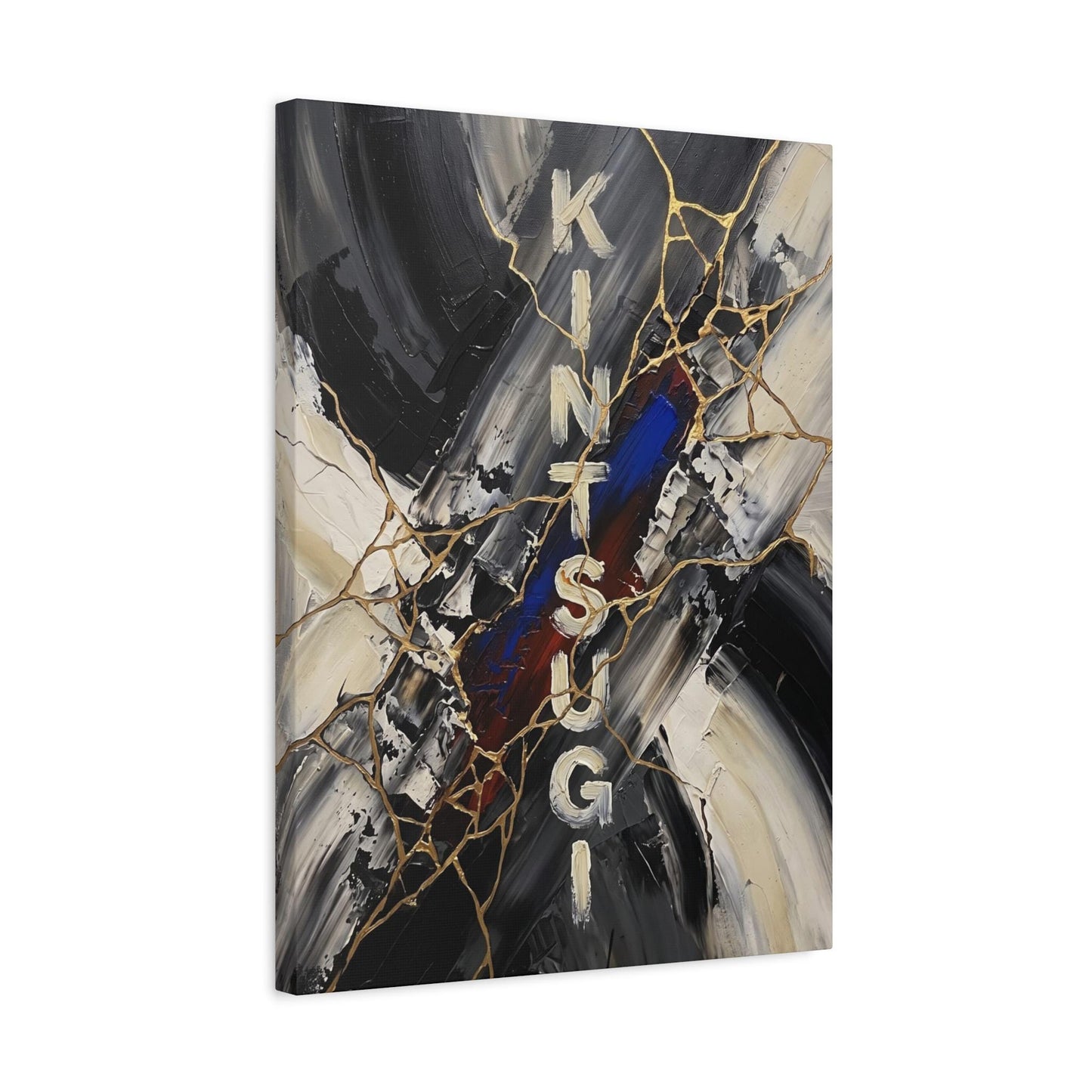 Kintsugi Wall Art | Wabi Sabi Abstract Canvas | Modern Home Decor — Canvas wall art