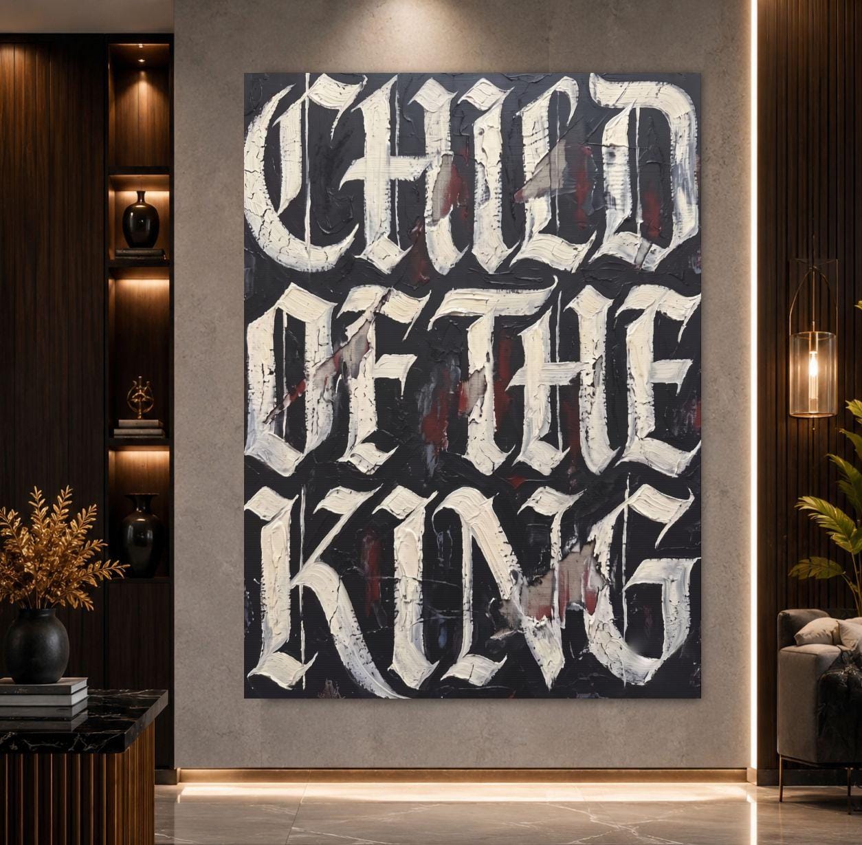 Child of the King Wall Art | Christian Canvas | Masculine Faith Decor — Poster wall art