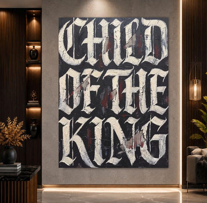 Child of the King Wall Art | Christian Canvas | Masculine Faith Decor — Poster wall art