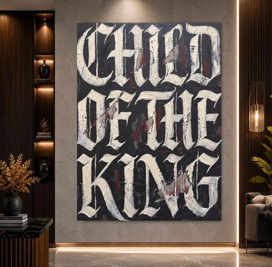 Child of the King Wall Art | Christian Canvas | Masculine Faith Decor — Poster wall art