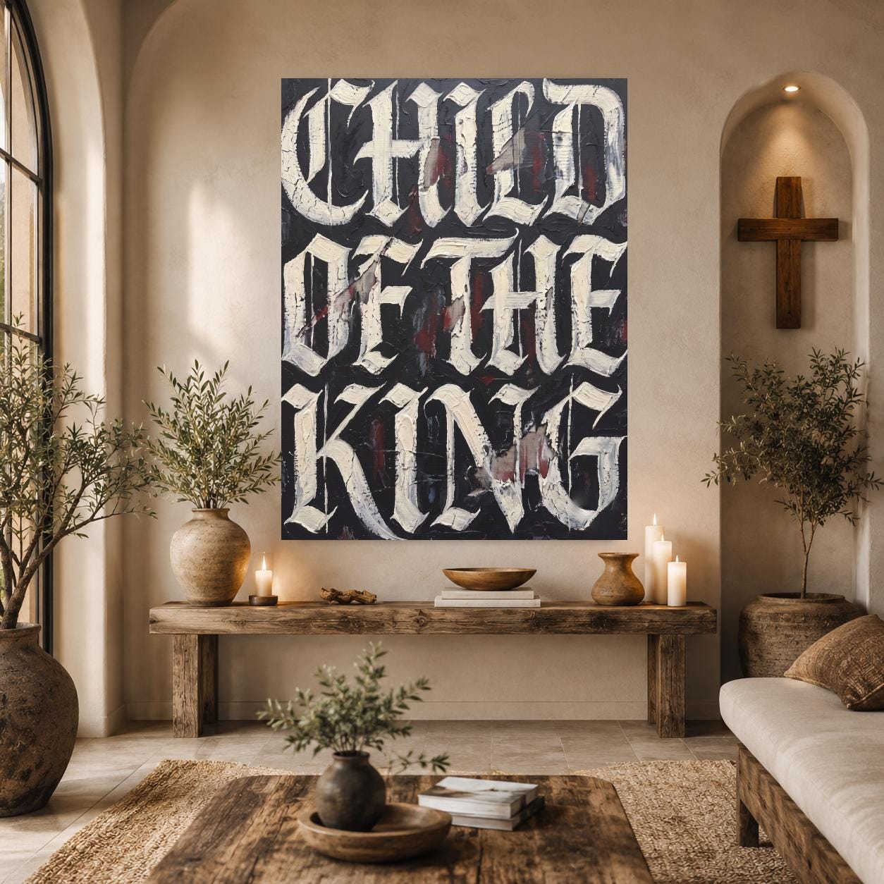 Child of the King Wall Art | Christian Canvas | Masculine Faith Decor — Framed Print wall art