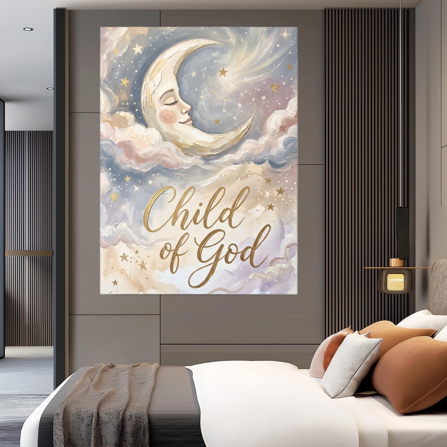 Child of God Wall Art | Christian Nursery Canvas | Baby Room Decor — Framed Print wall art