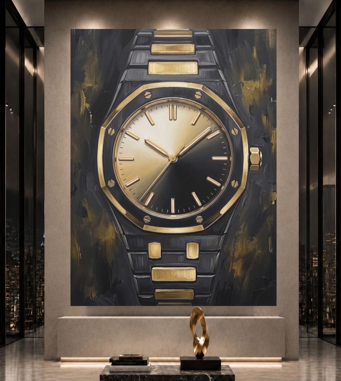 Watch Wall Art | Masculine Statement Canvas | Man Cave Decor — Poster wall art