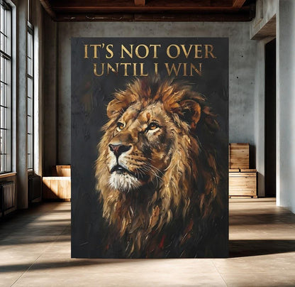 Motivational Lion Wall Art | Success Canvas | Entrepreneur Office Decor — Poster wall art