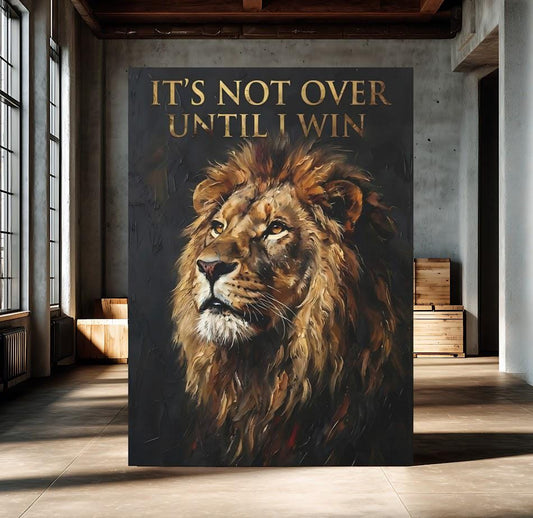 Motivational Lion Wall Art | Success Canvas | Entrepreneur Office Decor — Poster wall art